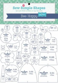 Bee Happy- sew simple shapes