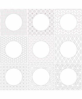 Sue Daley Sashiko Linen Panel 36in x 43-1/2in