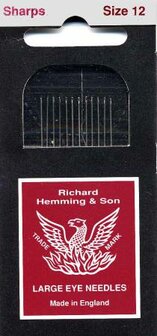 Richard Hemming Sharps Needle Size 12 10ct