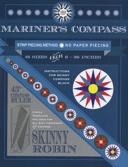 Skinny Robin Mariners Compass Ruler and Book Set