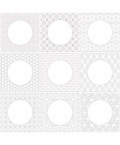 Sue Daley Sashiko Linen Panel 36in x 43-1/2in