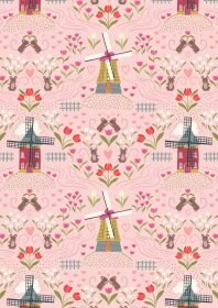 Lewis & Irene - Windmills on light rose
